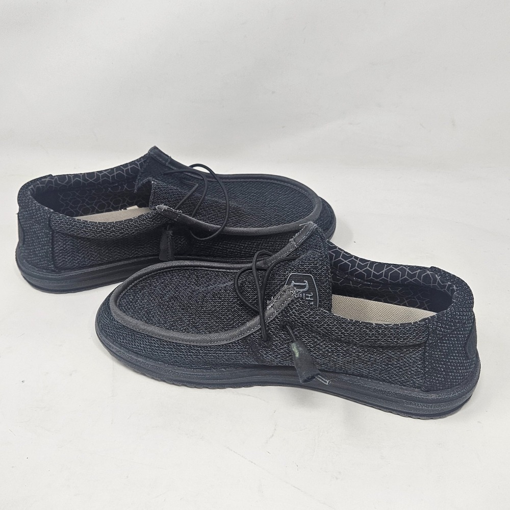Hey Dude Men's Wally Sox Loafer Shoes Micro Black  Size 8 - Picture 3 of 7
